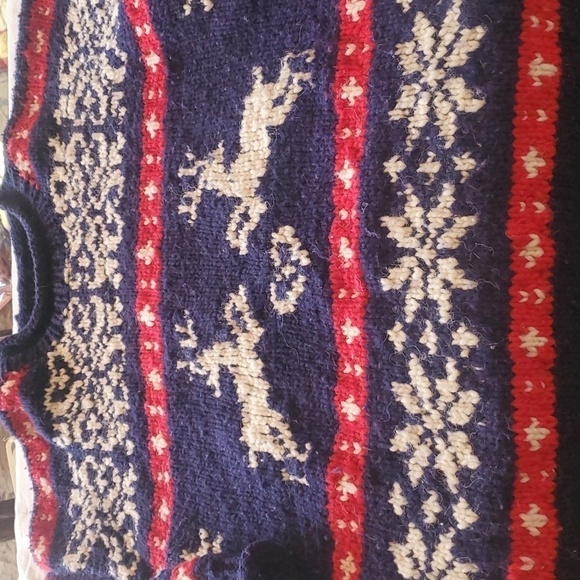 Reywear Handmade in Ecuador 100% Wool Graphic Thick Sz. XL Sweater - Picture 5 of 9